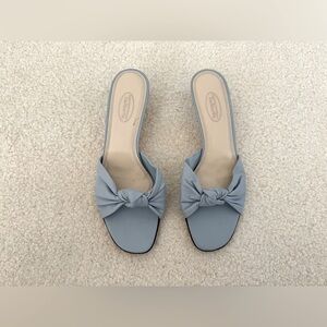 Talbots blue leather slides sandals - size 7.5